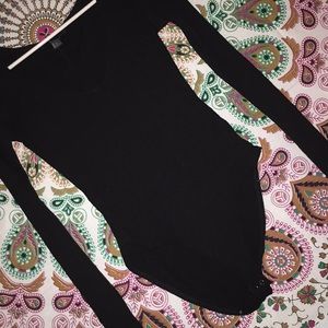 Forever 21 black long sleeve body suit